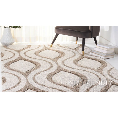 Oliver Altoona Geometric Ivory/Beige Area Rug Wayfair